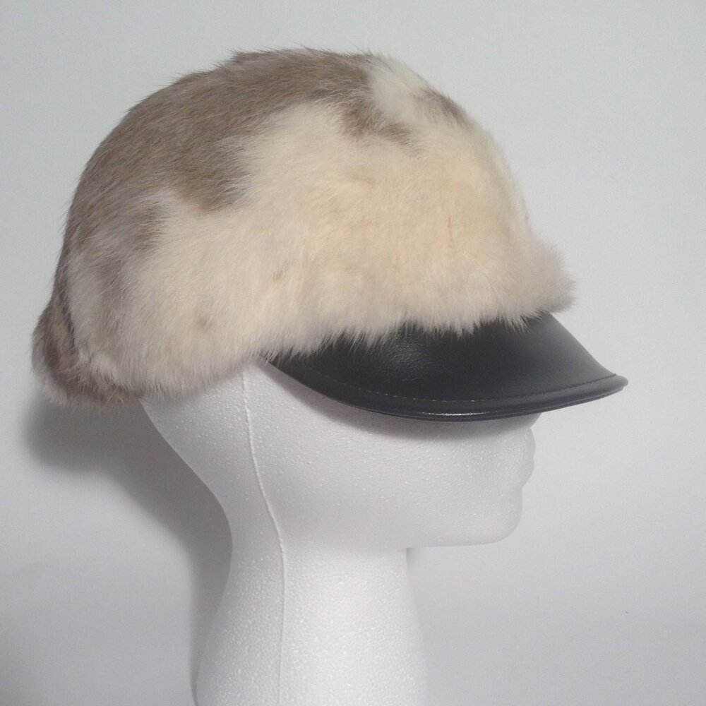 1970s Rabbit Fur Flap Jack Cap Hat